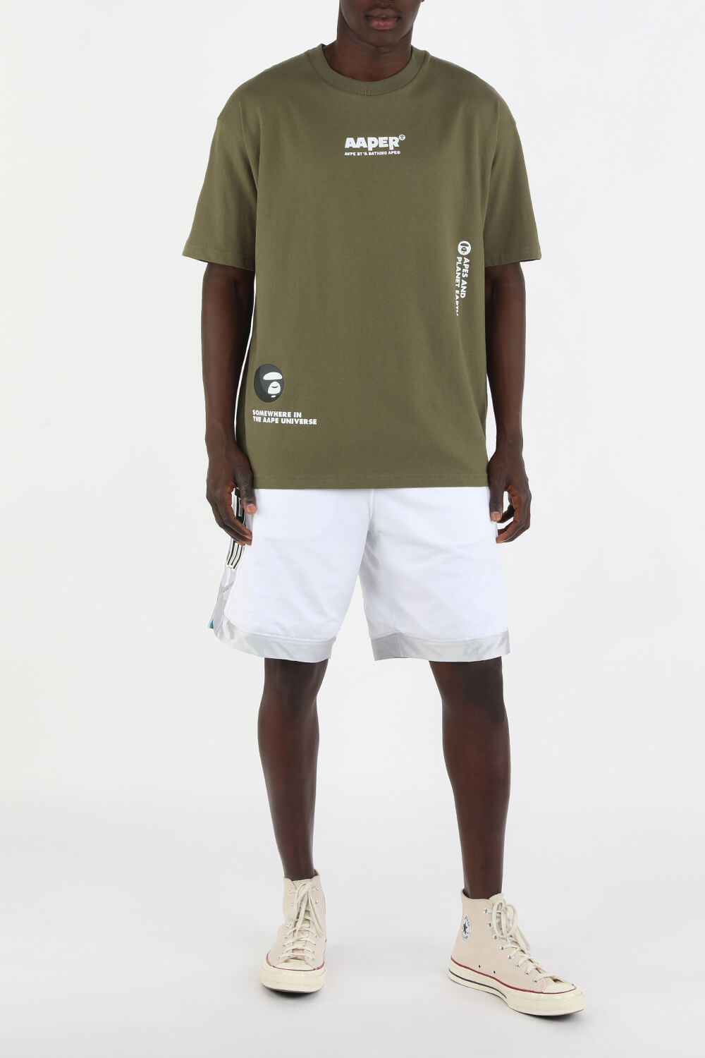 Somewhere Print Straight Tshirt in Green